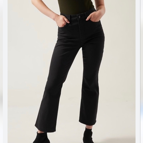 Athleta Pants - Athleta Black Twill Flex Kick Flare Jean 8P